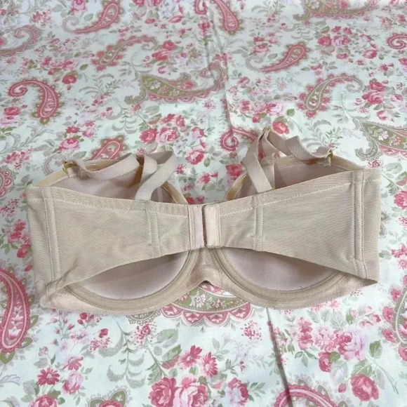 Natori Nude Bra Lined Mesh Overlay 32DD - Picture 3 of 6